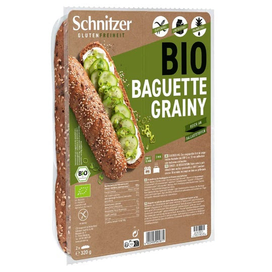 Mini Baguette Grainy con Semillas Sin Gluten Bio 160g - Delicatessin