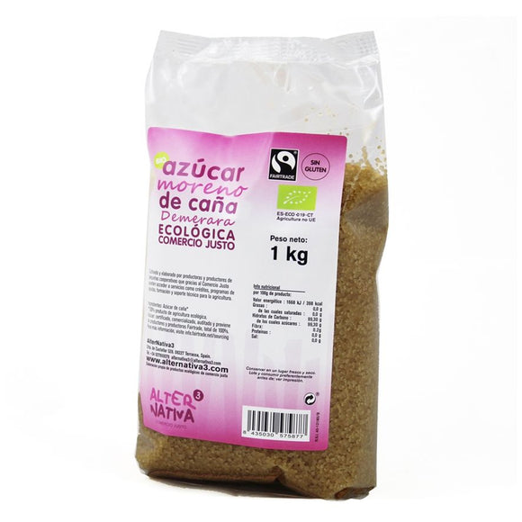 Azúcar Moreno de Caña Demerara Bio Fairtrade 1kg - Delicatessin
