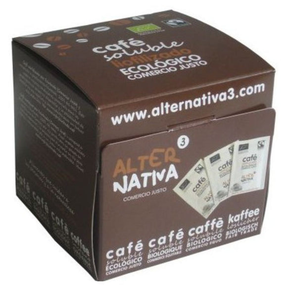 Café Soluble Liofilizado 100% Arábica Bio Fairtrade 25 Sobres