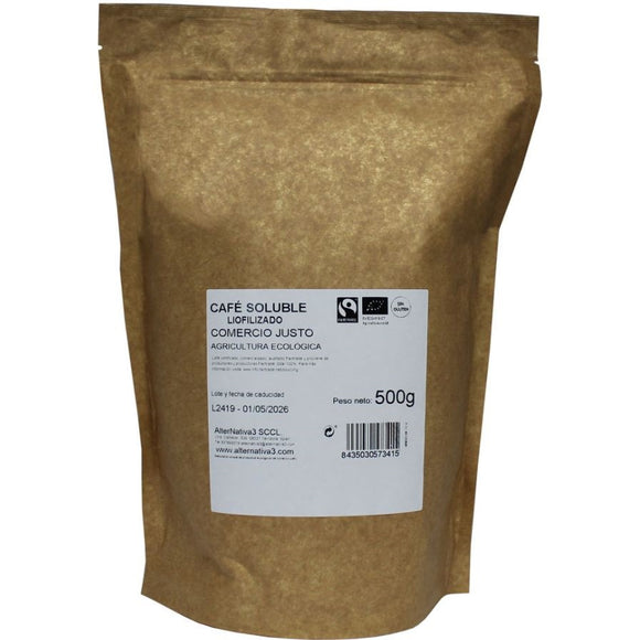 Café Soluble Liofilizado 100% Arábica Bio Fairtrade 500g - Delicatessin