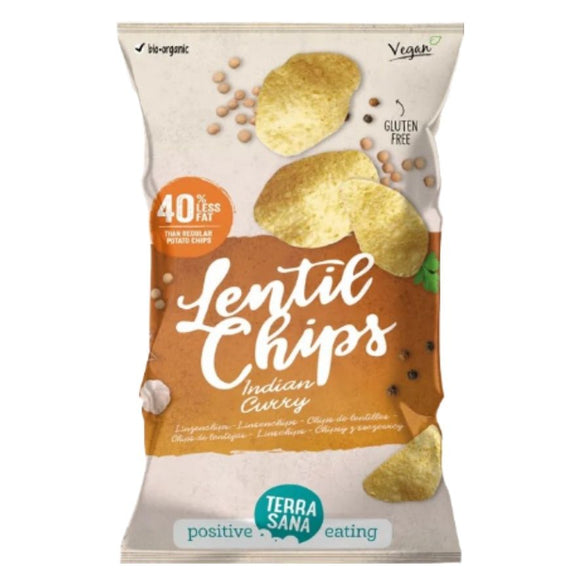 Chips de Lentejas con Curry Hindú Sin Gluten Bio 75g - Delicatessin