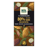 Chocolate 80% Cacao con Eritritol Bio 70g - Delicatessin