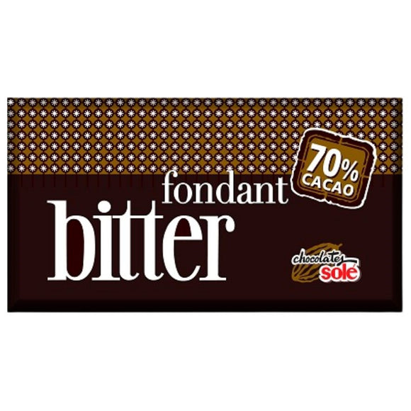 Chocolate Negro 70% Bitter Fondant 100g - Delicatessin