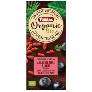 Chocolate Negro con Bayas de Goji y Açai Bio 100g - Delicatessin