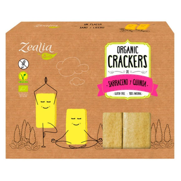Crackers de Trigo Sarraceno y Quinoa Sin Gluten Bio 120g - Delicatessin