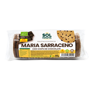 Galleta María de Trigo Sarraceno con Chips de Chocolate Sin Gluten Bio 200g - Delicatessin