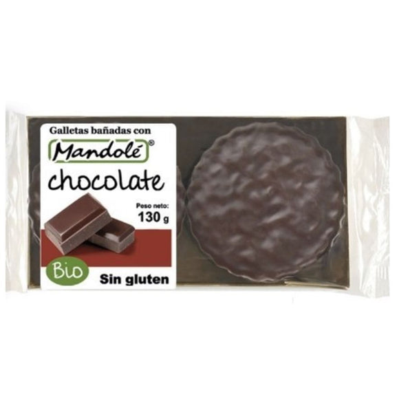Galletas Bañadas con Chocolate Sin Gluten Bio 130g - Delicatessin