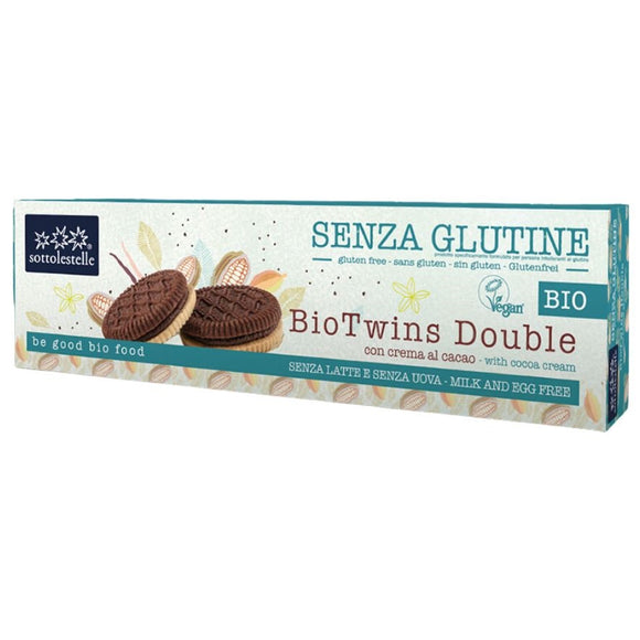 Galletas Biotwins Doble Crema Cacao Sin Gluten Bio 125g - Delicatessin