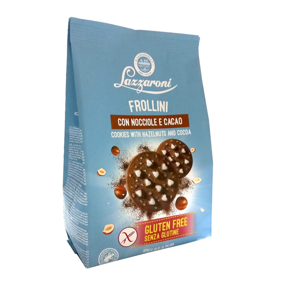 Galletas Frollini de Cacao y Avellanas Sin Gluten 200g - Delicatessin