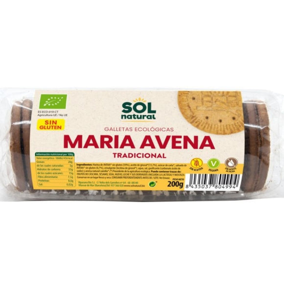 Galletas María de Avena Sin Gluten Bio 200g - Delicatessin