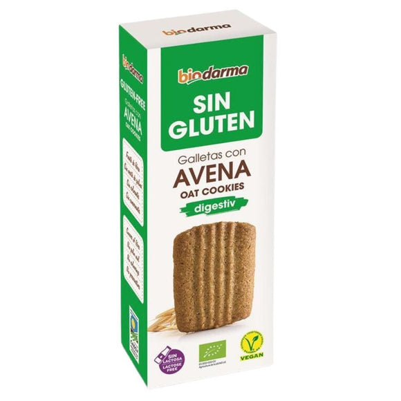 Galletas con Avena Sin Gluten Bio 125g - Delicatessin