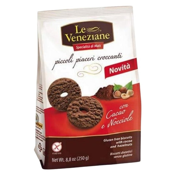 Galletas de Cacao y Avellanas Sin Gluten 250g - Delicatessin