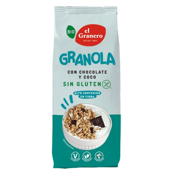 Granola con Chocolate y Coco Sin Gluten Bio 350g - Delicatessin