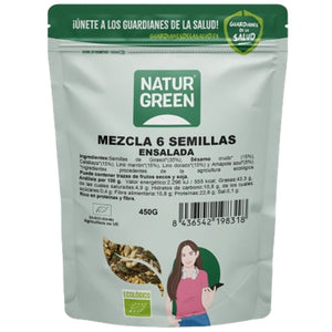 Mezcla 6 Semillas Ensalada Bio 450g - Delicatessin