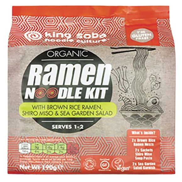 Noodles Kit Ramen de Arroz Integral Shiro Miso y Algas Bio 190g - Delicatessin