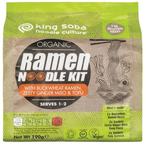 Noodles Kit Ramen de Trigo Sarraceno Jengibre Miso y Tofu Sin Gluten Bio 190g - Delicatessin