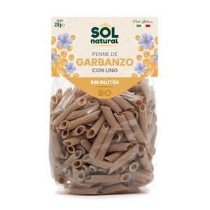 Penne Rigate de Garbanzo con Lino Sin Gluten Bio 250g - Delicatessin