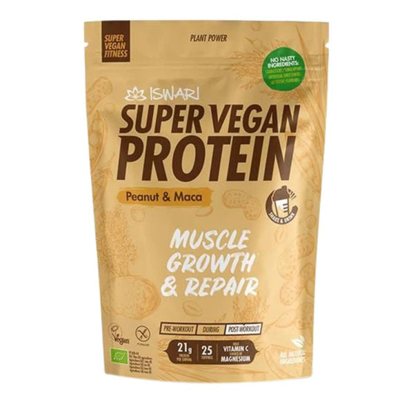 Super Vegan Protein Peanut Maca Sin Gluten Bio 400g - Delicatessin