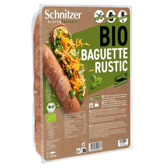 Pan Baguette Rústico Sin Gluten Bio 320g - Delicatessin