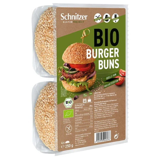 Pan de Hamburguesa Sin Gluten Bio 250g - Delicatessin