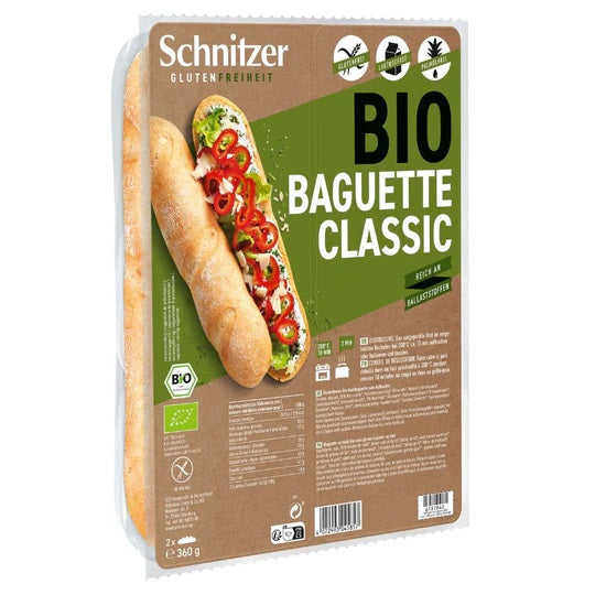 Pan Baguette Clásico Sin Gluten Bio 360g - Delicatessin