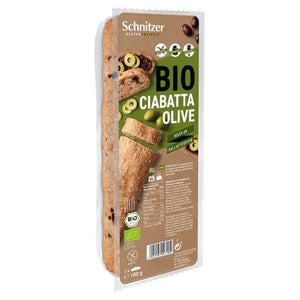 Pan Ciabatta con Aceitunas Sin Gluten Bio 180g - Delicatessin