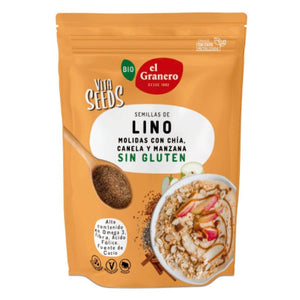 Semillas de Lino con Chía, Manzana y Canela Molidas Bio 200g - Delicatessin