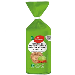 Tortitas de Arroz y Maíz con Manzana y Canela Sin Gluten Bio 125g - Delicatessin