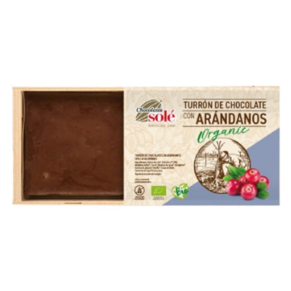 Turrón de Chocolate con Arándanos Bio Fairtrade 200g - Delicatessin