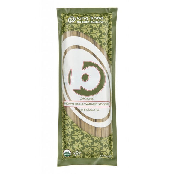 Noodles de Arroz Integral y Alga Wakame Sin Gluten Bio 250g - Delicatessin