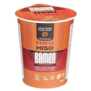 Vaso de Sopa Ramen con Miso y Cayena Sin Gluten Bio 85g - Delicatessin