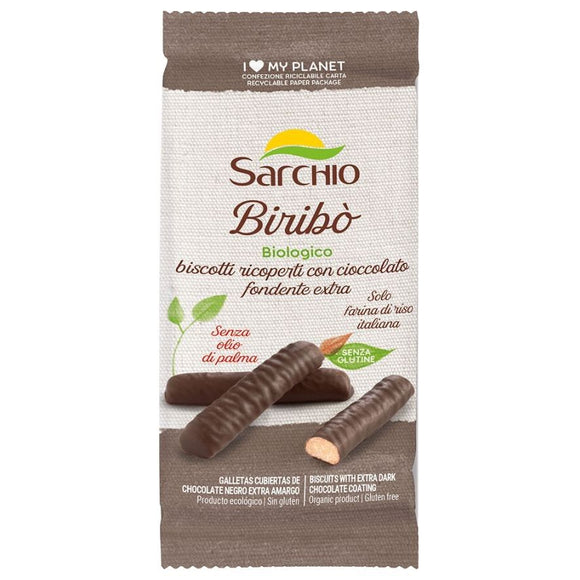 Galletas Cubiertas de Chocolate Negro Sin Gluten Bio 130g - Delicatessin