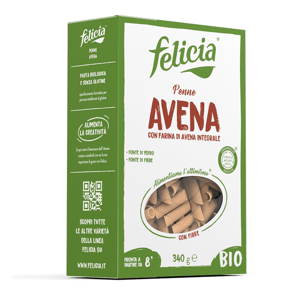 Penne Rigate con Avena Integral Sin Gluten Bio 340g - Delicatessin