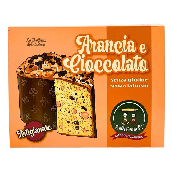 Panettone de Naranja y Chocolate Sin Gluten y Sin Lactosa 600g - Delicatessin