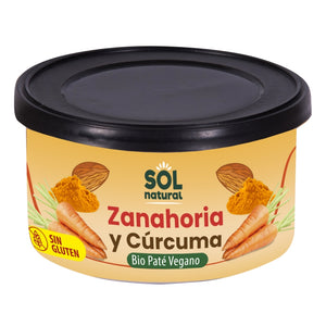 Paté Vegano de Zanahoria y Cúrcuma Bio 125g - Delicatessin