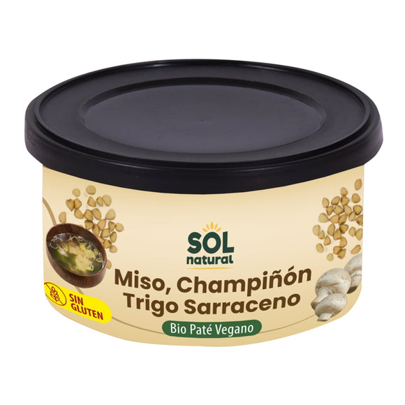 Paté Vegano de Miso, Champiñón y Trigo Sarraceno Bio 125g - Delicatessin