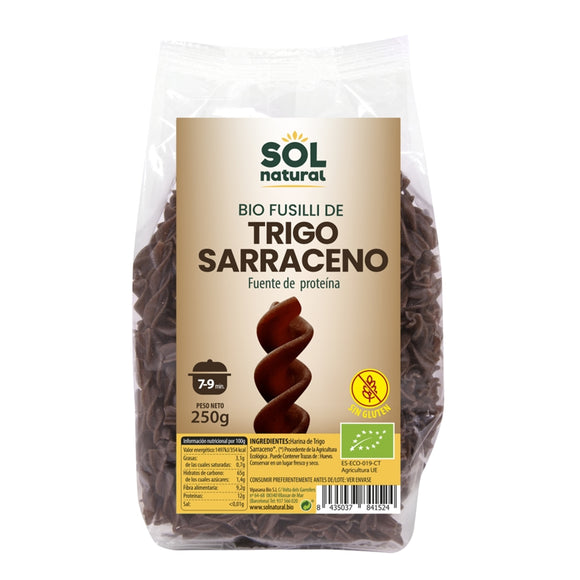 Fusilli de Trigo Sarraceno Sin Gluten Bio 250g - Delicatessin