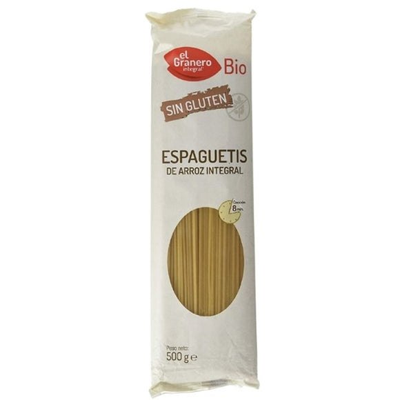 Spaghetti de Arroz Integral Sin Gluten Bio 500g - Delicatessin