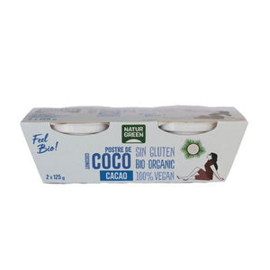 Postre de Coco con Cacao Sin Gluten Bio 2 x 125g - Delicatessin