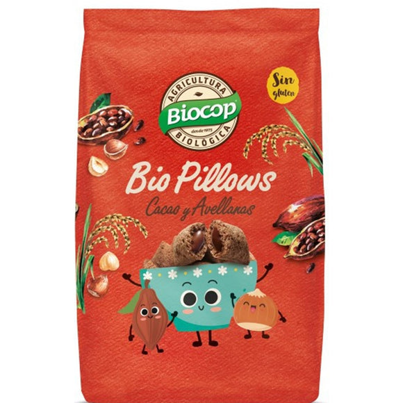 Pillows Cacao Avellanas Sin Gluten Bio 375g - Delicatessin