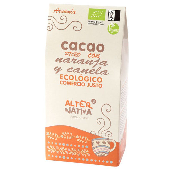 Cacao Puro con Naranja y Canela Bio Fairtrade 125g - Delicatessin