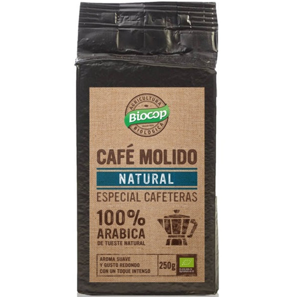 Café Natural 100% Arábica Molido Bio 250g - Delicatessin