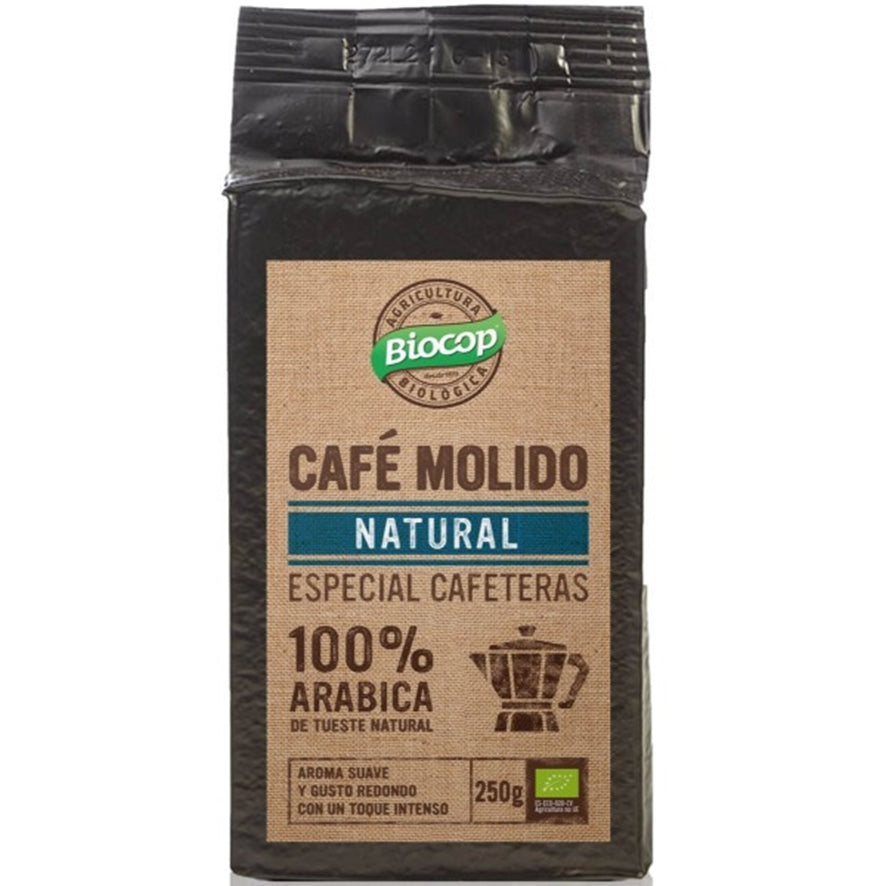 Café molido natural Carrefour 250 g.