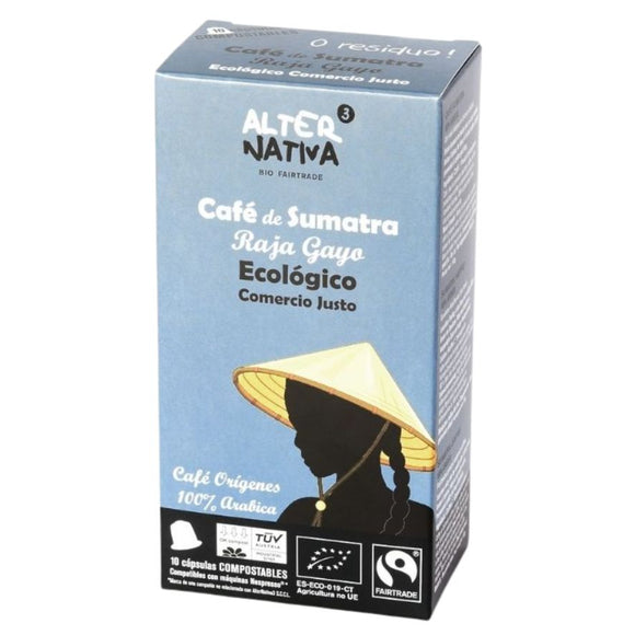 Cáspsulas de Café Sumatra Rajagayo Bio Fairtrade 10 uds. - Delicatessin