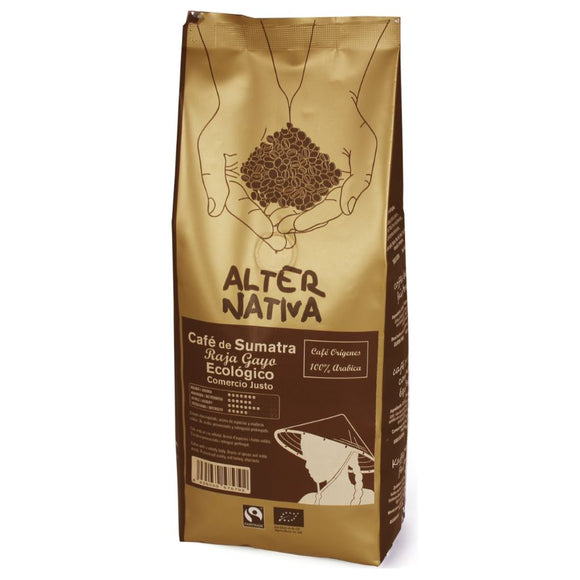 Café Sumatra Raja Gayo en Grano Bio Fairtrade 500g - Delicatessin