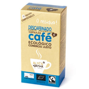Cápsulas de Café Descafeinado Bio Fairtrade 10 Uds. - Delicatessin