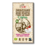Chocolate Blanco con Yogur y Fresas Bio Fairtrade 100g - Delicatessin