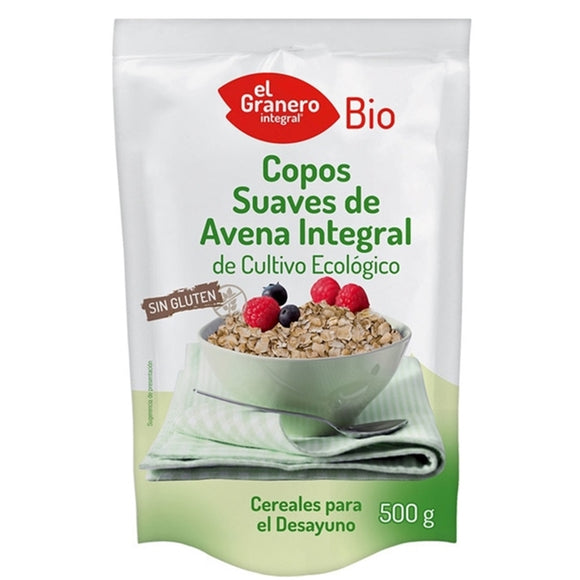 Copos de Avena Integral Suaves Sin Gluten Bio 500g - Delicatessin