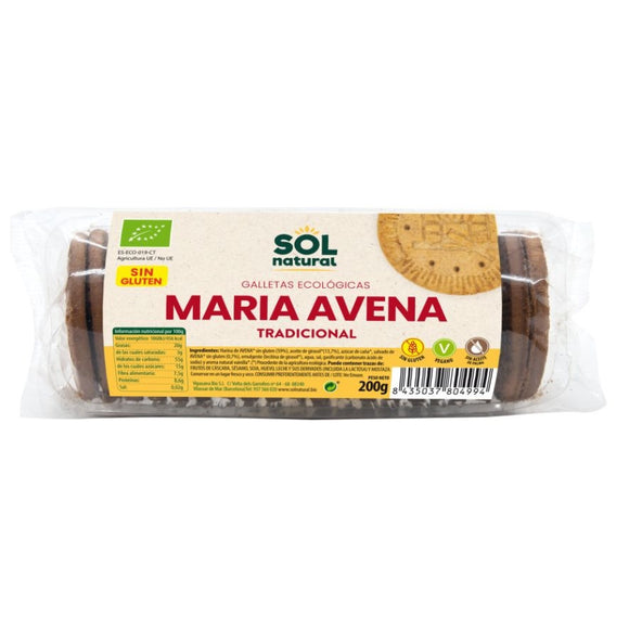 Galletas María de Avena Sin Gluten Bio 200g