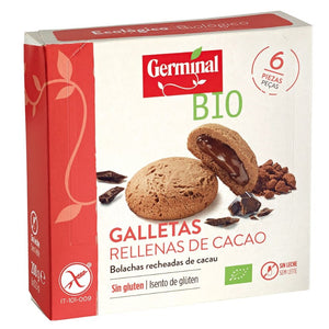 Galletas Rellenas de Crema de Cacao Sin Gluten Bio 200g - Delicatessin